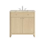 Gracyn 36" Single Vanity, Coastal Driftwood, w/ 3 CM Tajnar Eclos Widespread Top