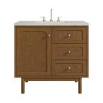 Laurent 36" Single Vanity, Honey Oak w/ 3 CM Siberian Silestone Top