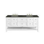 Breckenridge 72" Double Vanity, Bright White, w/ 3 CM Phantome Eclos Top