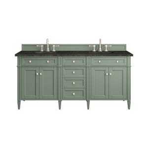 Brittany 72" Double Vanity, Smokey Celadon, w/ 3 CM Phantome Eclos Top