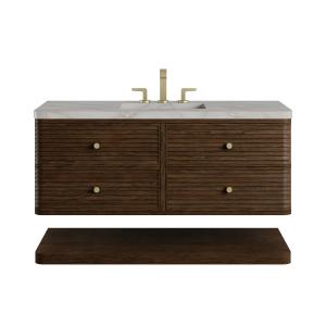 Allamari 48" Single Vanity, Sable w/ 3 CM Victorian Silver Top w/FreePower Wireless Charger