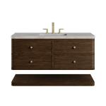 Allamari 48" Single Vanity, Sable w/ 3 CM Victorian Silver Silestone Top