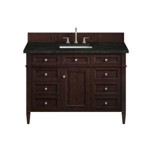 Brittany 48" Single Vanity, Burnished Mahogany, w/ 3 CM Phantome Eclos Top
