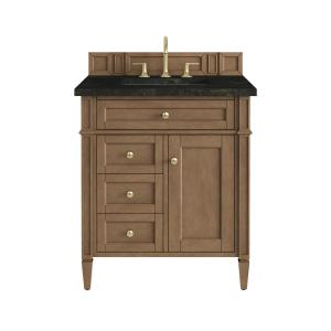 Brittany 30" Single Vanity, Pecan w/ 3 CM Phantome Eclos Top