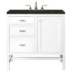 Addison 36" Single Vanity, Glossy White, w/ 3 CM Phantome Eclos Top