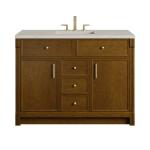 Bellshire 48" Single Vanity, Honey Oak w/ 3 CM Siberian Silestone Top w/FreePower Wireless Charger