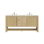 Marigot 72" Double Vanity, Sunwashed Oak, w/ 3 CM Tajnar Eclos Top