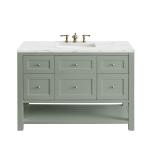 Breckenridge 48" Single Vanity, Smokey Celadon w/ 3 CM Ethereal Noctis Top w/FreePower Wireless Charger