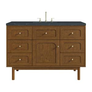Laurent 48" Single Vanity, Honey Oak w/ 3 CM Charcoal Soapstone Silestone Top