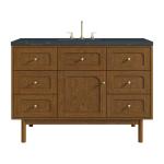 Laurent 48" Single Vanity, Honey Oak w/ 3 CM Charcoal Soapstone Silestone Top