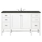 Addison 60" Single Vanity, Glossy White, w/ 3 CM Phantome Eclos Top