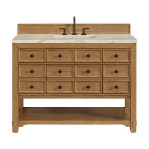 Malibu 48" Single Vanity, Amber Birch, w/ 3 CM Tajnar Eclos Top