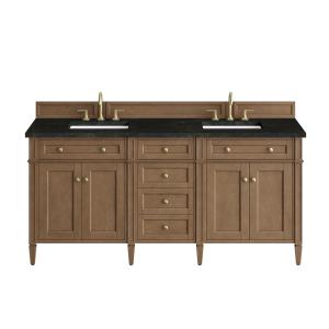 Brittany 72" Double Vanity, Pecan w/ 3 CM Phantome Eclos Top