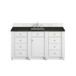 Bristol 60" Single Vanity, Bright White, w/ 3 CM Phantome Eclos Top