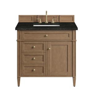 Brittany 36" Single Vanity, Pecan w/ 3 CM Phantome Eclos Top