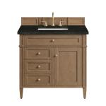 Brittany 36" Single Vanity, Pecan w/ 3 CM Phantome Eclos Top