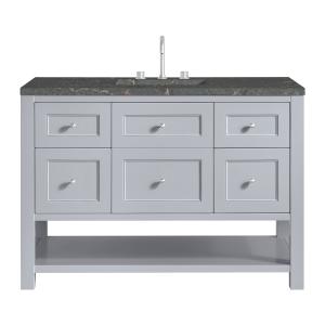 Breckenridge 48" Single Vanity, Serenity Blue, w/ 3 CM Parisien Bleu Quartz Top w/FreePower Wireless Charger
