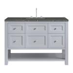 Breckenridge 48" Single Vanity, Serenity Blue, w/ 3 CM Parisien Bleu Quartz Top w/FreePower Wireless Charger