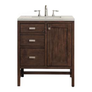 Addison 30" Single Vanity, Mid-Century Acacia, w/ 3 CM Siberian Silestone Top