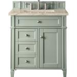 Brittany 30" Single Vanity, Sage Green, w/ 3 CM Tajnar Eclos Top