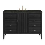 Myrrin 48" Single Vanity, Carbon Oak, w/ 3 CM Phantome Eclos Top