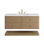 Allamari 48" Single Vanity, Dune Mist w/ 3 CM White Zeus Silestone Top