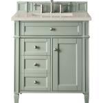 Brittany 30" Single Vanity, Sage Green, w/ 3 CM Siberian Silestone Top