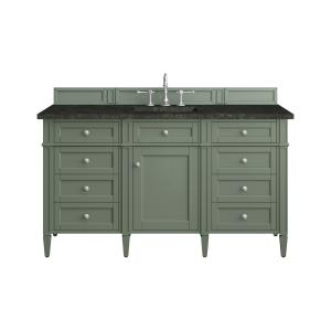 Brittany 60" Single Vanity, Smokey Celadon, w/ 3 CM Phantome Eclos Top