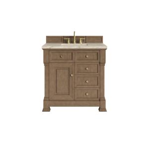 Brookfield 36" Single Vanity, Pecan, w/ 3 CM Tajnar Eclos Top