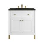 Chicago 30" Single Vanity, Glossy White, w/ 3 CM Phantome Eclos Top