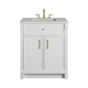 Bellshire 30" Single Vanity, Bright White w/ 3 CM Lime Delight Silestone Top