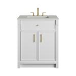 Bellshire 30" Single Vanity, Bright White w/ 3 CM Lime Delight Silestone Top