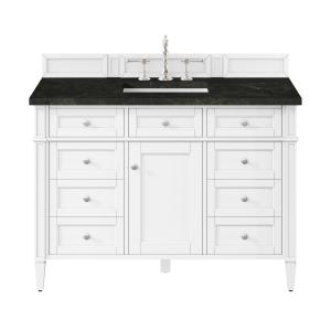 Brittany 48" Single Vanity in Bright White, w/ 3 CM Phantome Eclos Top