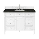 Brittany 48" Single Vanity in Bright White, w/ 3 CM Phantome Eclos Top