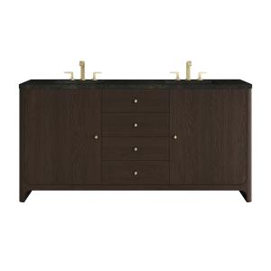 Gracyn 72" Double Vanity, Sable, w/ 3 CM Phantome Eclos Widespread Top