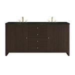 Gracyn 72" Double Vanity, Sable, w/ 3 CM Phantome Eclos Widespread Top