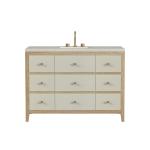 Celeste 48" Single Vanity, Sunwashed Oak with Embossed Shagreen, w/ 3 CM Siberian Silestone Top