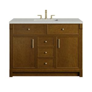 Bellshire 48" Single Vanity, Honey Oak w/ 3 CM Lime Delight Silestone Top