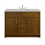 Bellshire 48" Single Vanity, Honey Oak w/ 3 CM Lime Delight Silestone Top