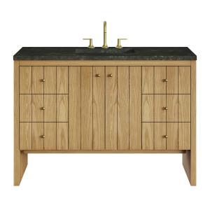 Hudson 48" Single Vanity, Light Natural Oak, w/ 3 CM Phantome Eclos Top