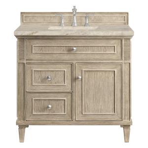 Lorelai 36" Single Vanity, Whitewashed Oak, w/ 3 CM Tajnar Eclos Top