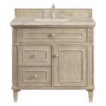 Lorelai 36" Single Vanity, Whitewashed Oak, w/ 3 CM Tajnar Eclos Top