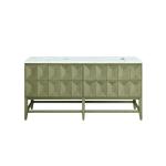 Emmeline 72" Double Vanity, Pebble Oak w/ 3 CM Ethereal Noctis Top
