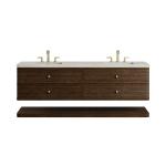 Allamari 72" Double Vanity, Sable w/ 3 CM Siberian Silestone Top