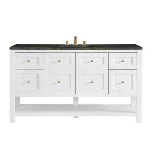Breckenridge 60" Single Vanity, Bright White, w/ 3 CM Phantome Eclos Top