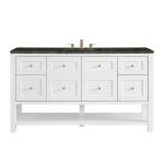 Breckenridge 60" Single Vanity, Bright White, w/ 3 CM Phantome Eclos Top