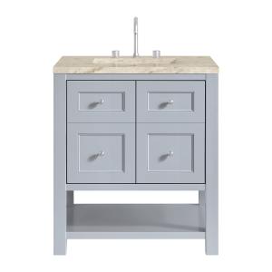 Breckenridge 30" Single Vanity, Serenity Blue, w/ 3 CM Tajnar Eclos Top