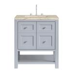 Breckenridge 30" Single Vanity, Serenity Blue, w/ 3 CM Tajnar Eclos Top