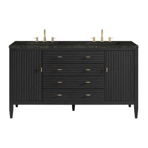 Myrrin 60" Double Vanity, Carbon Oak, w/ 3 CM Phantome Eclos Top