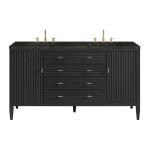 Myrrin 60" Double Vanity, Carbon Oak, w/ 3 CM Phantome Eclos Top